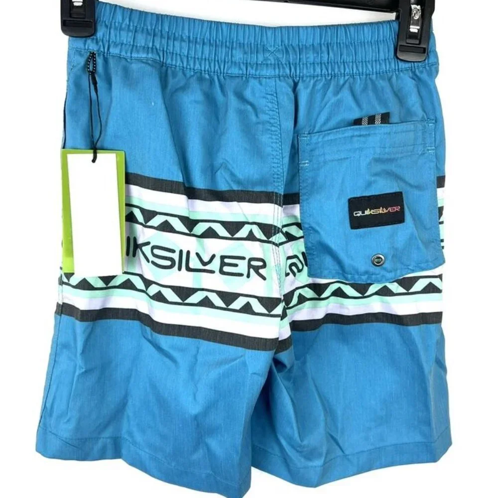Quiksilver Boy’s Blue Lined Swim Shorts Size 10
